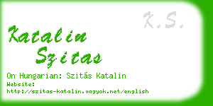 katalin szitas business card